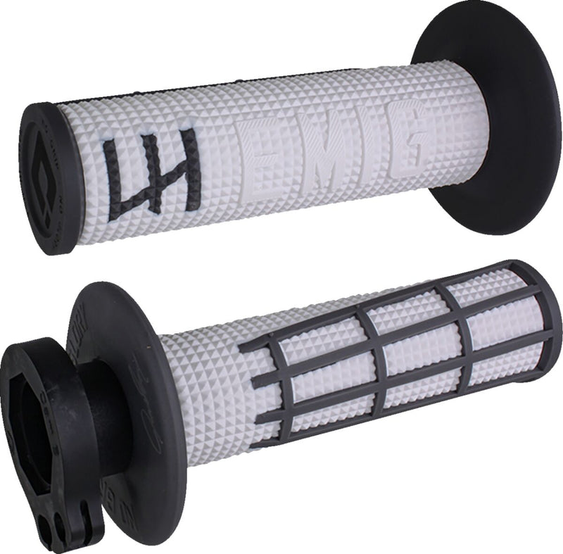 EMIG 2.0 Lock-On Grips Flat / Graphite / White For Beta RR 125 2018-2022 - 22 MM