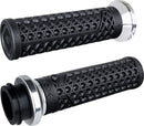 Vans Harley Davidson Grips Black / Flat / Silver For Harley Davidson FLD 1690 2012-2013 - 25.4 MM