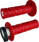 V2 Rogue Lock-On Grips Flat / Red For Beta RR 125 2018-2022 - 12.5 CM