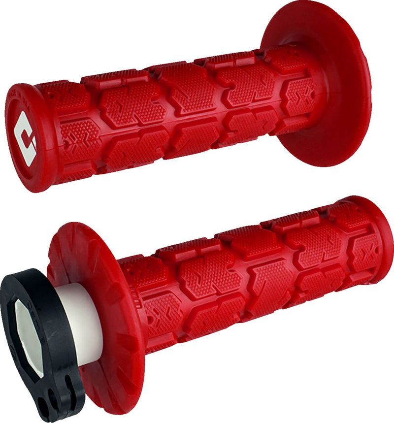 V2 Rogue Lock-On Grips Flat / Red For Beta RR 125 2018-2022 - 12.5 CM