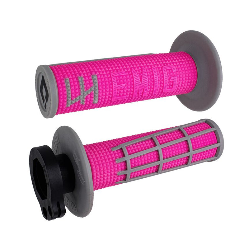 Emig 2.0 Lock-On Grip Grey / Pink For Beta RR 125 2018-2022 - 22 MM