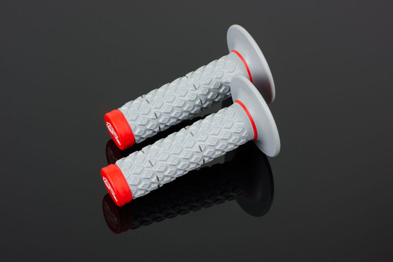 MX Soft/Firm Comfort Dual Grips Grey / Red