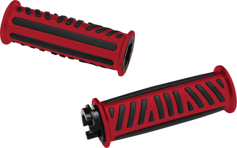 Combat Grips Black / Flat / Red For Can AM (BRP) RYKER 600 ACE 2019-2024 - 22 MM