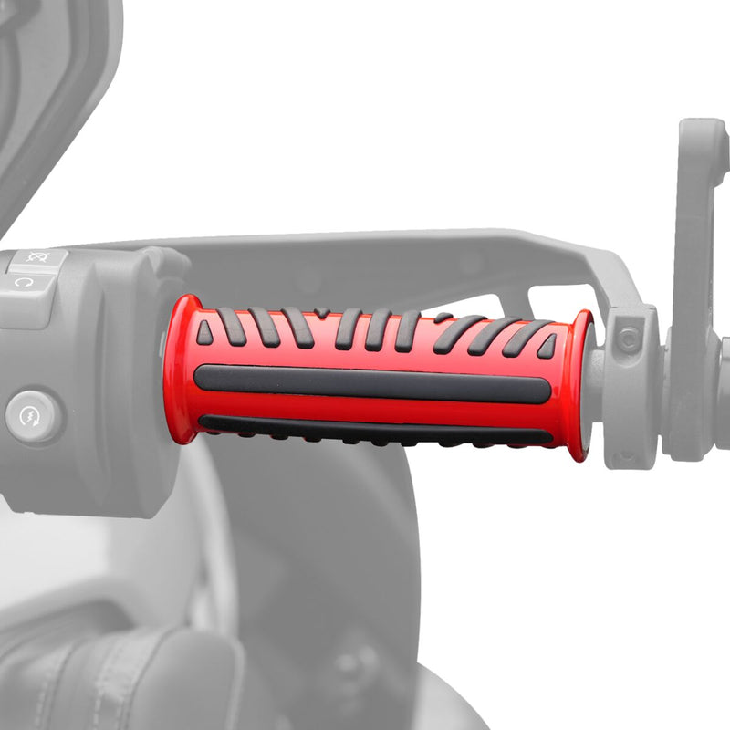 Combat Grips Black / Flat / Red For Can AM (BRP) RYKER 600 ACE 2019-2024 - 22 MM