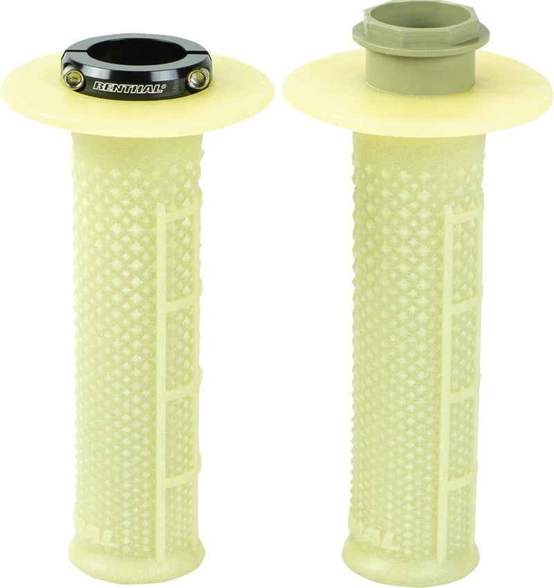 MX R-Works Lock-On Grips Off-White For Honda CRF 250 R - 22 MM