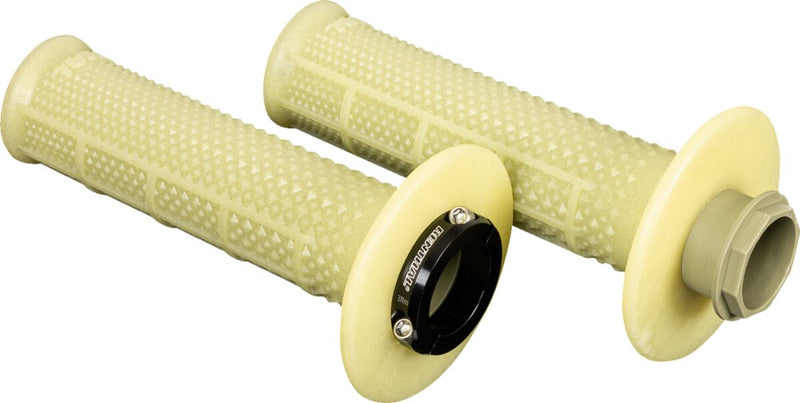 MX R-Works Lock-On Grips Off-White For Honda CRF 250 R - 22 MM