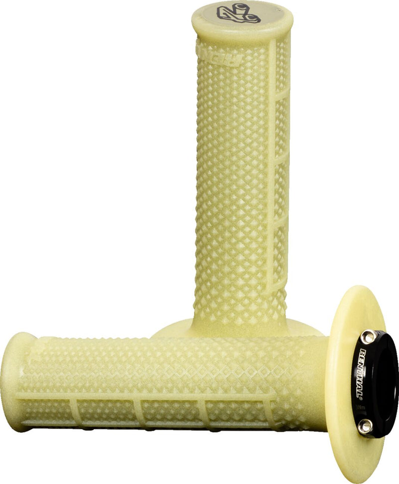 MX R-Works Lock-On Grips Off-White For Honda CRF 250 R - 22 MM
