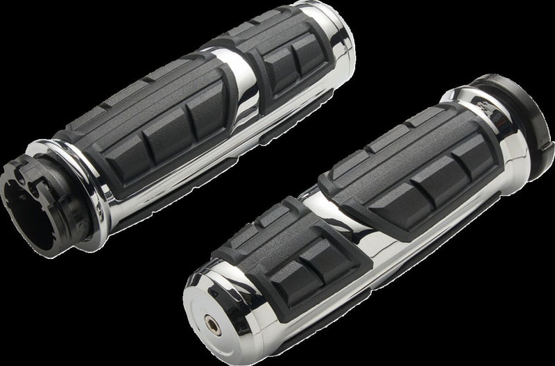 Chicane Grips Chrome For Harley Davidson FLD 1690 2012-2013 - 25.4 MM