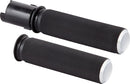 Knurled Grips Black / Chrome For Harley Davidson FLHCS 1923 ABS - 25.4 MM