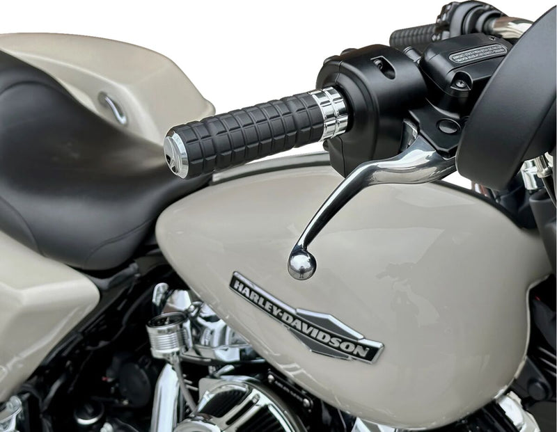 SpeedLiner Grips Black / Chrome For Harley Davidson FLHCS 1923 ABS - 25.4 MM