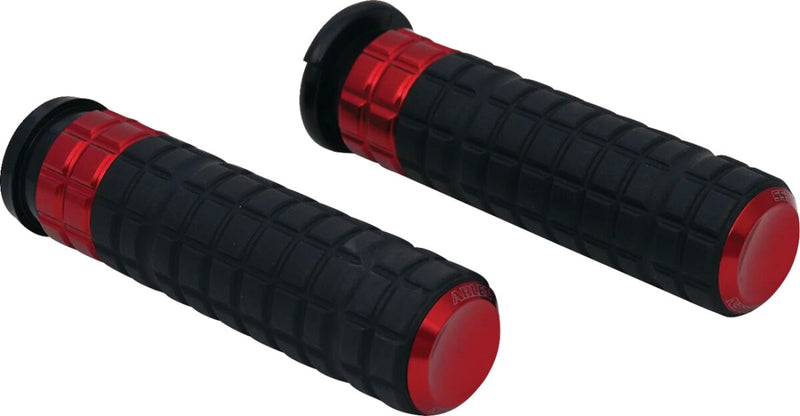 SpeedLiner Grips Black / Red For Harley Davidson FLHCS 1923 ABS - 25.4 MM
