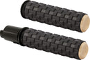 Air Trax Grips Black / Brass For Harley Davidson FLHCS 1923 ABS - 25.4 MM