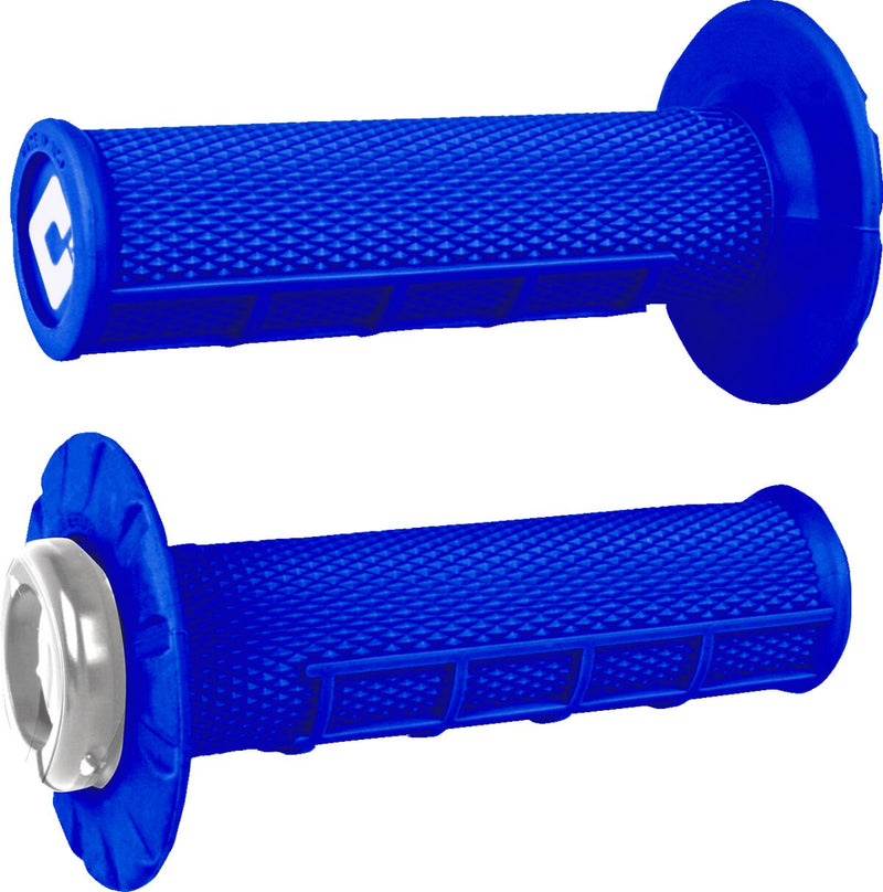 Half Waffle v2.1 Lock-On Grips Blue / Silver - 22 MM