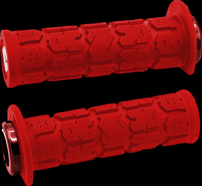 Rogue 2.1 Lock-On Grips Flat/Red - 22 MM