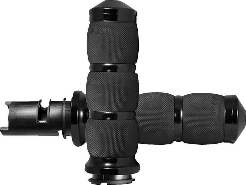 3-Ring Air Cushioned Grips Anodized / Black For Harley Davidson FLFBS 1923 ABS 2025-2026 - 25.4 MM