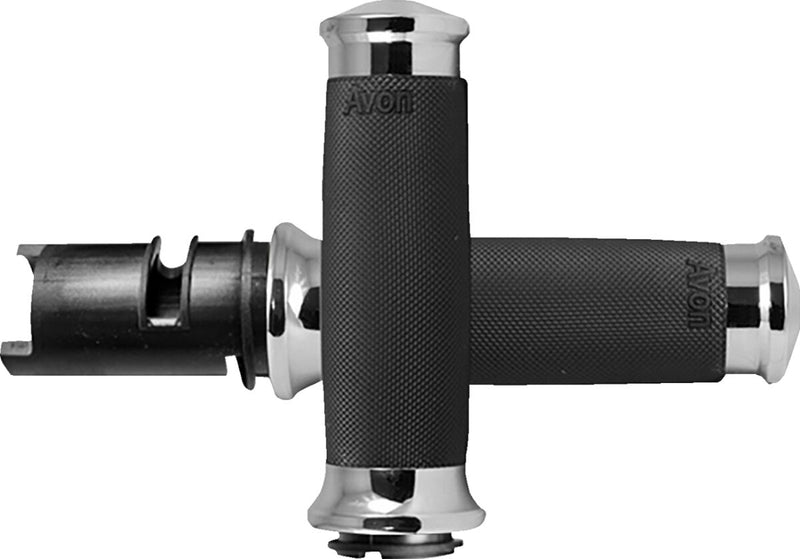 Custom Contour Grips Black / Chrome For Harley Davidson FLFBS 1923 ABS 2025-2026 - 11.7 CM