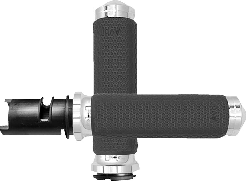 Memory Foam Grips Chrome For Harley Davidson FLFBS 1923 ABS 2025-26 - 12.4 CM