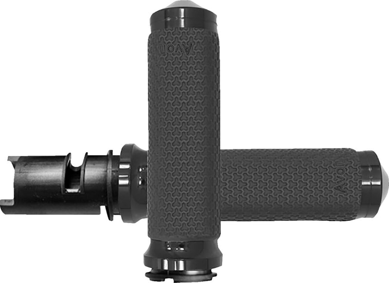 Memory Foam Grips Anodized / Black For Harley Davidson FLFBS 1923 ABS 2025-26 - 12.4 CM