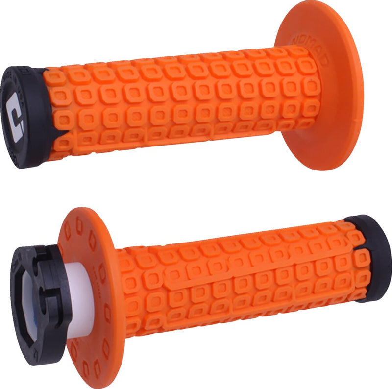 Nomad Lock-On Grips Black / Flat / Orange For Beta RR 125 2018-2026 - 22 MM
