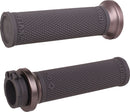 Ruffian Lock-On Street Grips Flat / Graphite / Grey / Polished For Harley Davidson FLD 1690 2012-2013 - 25.4 MM