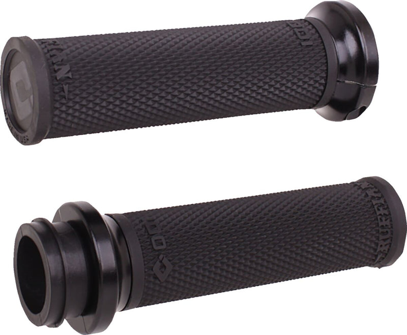 Ruffian Lock-On Street Grips Black / Flat / Polished For Harley Davidson FLDE 1750 ABS 2018-2020 - 25.4 MM