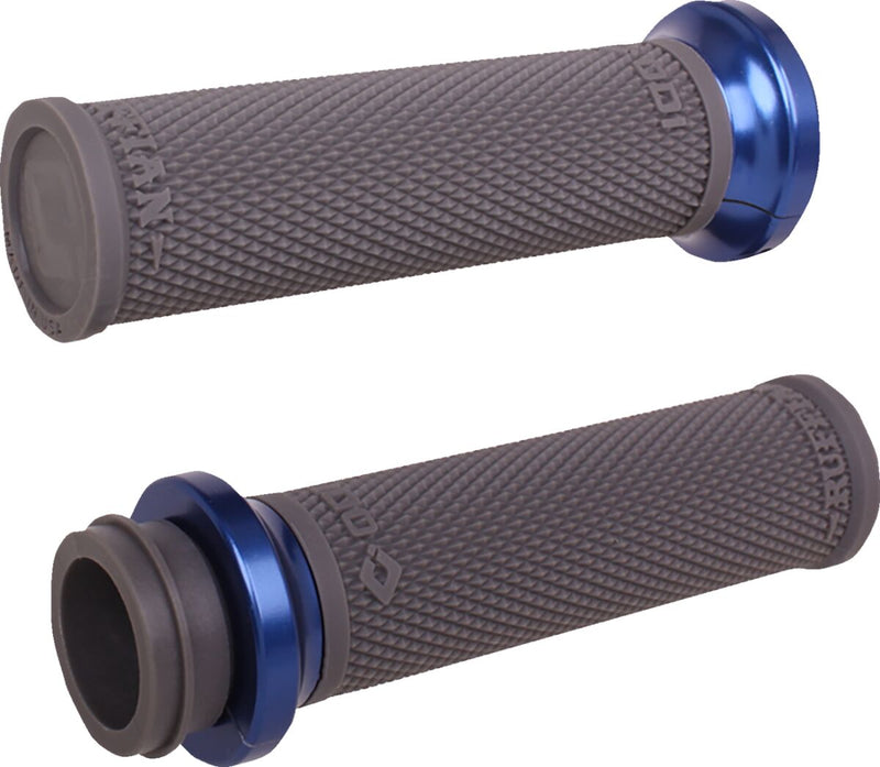Ruffian Lock-On Street Grips Anodized / Blue / Flat / Grey / Polished For Harley Davidson FLDE 1750 ABS 2018-2020 - 25.4 MM