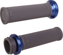 Ruffian Lock-On Street Grips Anodized / Blue / Flat / Grey / Polished For Indian CHALLENGER 108 ABS 2020-2023 - 25.4 MM
