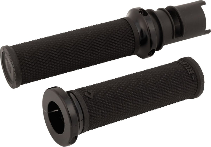 Ruffian Lock-On Street Grips Black / Flat / Polished For Harley Davidson FLHXSE 1977 ABS 2023 - 25.4 MM