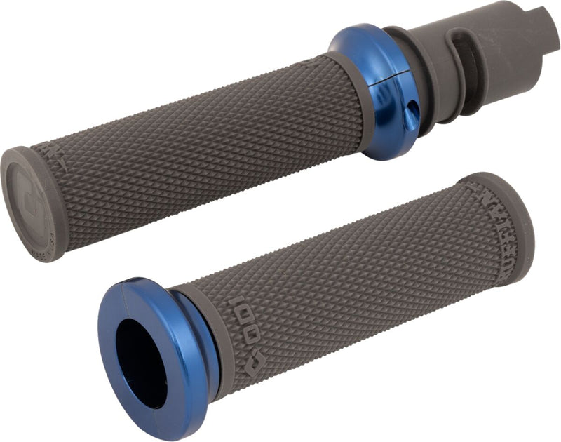 Ruffian Lock-On Street Grips Anodized / Blue / Flat / Grey / Polished For Harley Davidson FLHXSE 1977 ABS 2023 - 25.4 MM