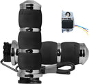 Heated Grips Black / Chrome For Harley Davidson FLD 1690 2012-13 - 14 CM