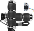 Heated Grips Black / Chrome For Harley Davidson FLD 1690 2012-13 - 25.4 MM