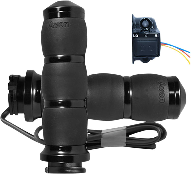 Heated Grips Anodized / Black For Harley Davidson FLD 1690 2012-2013 - 25.4 MM