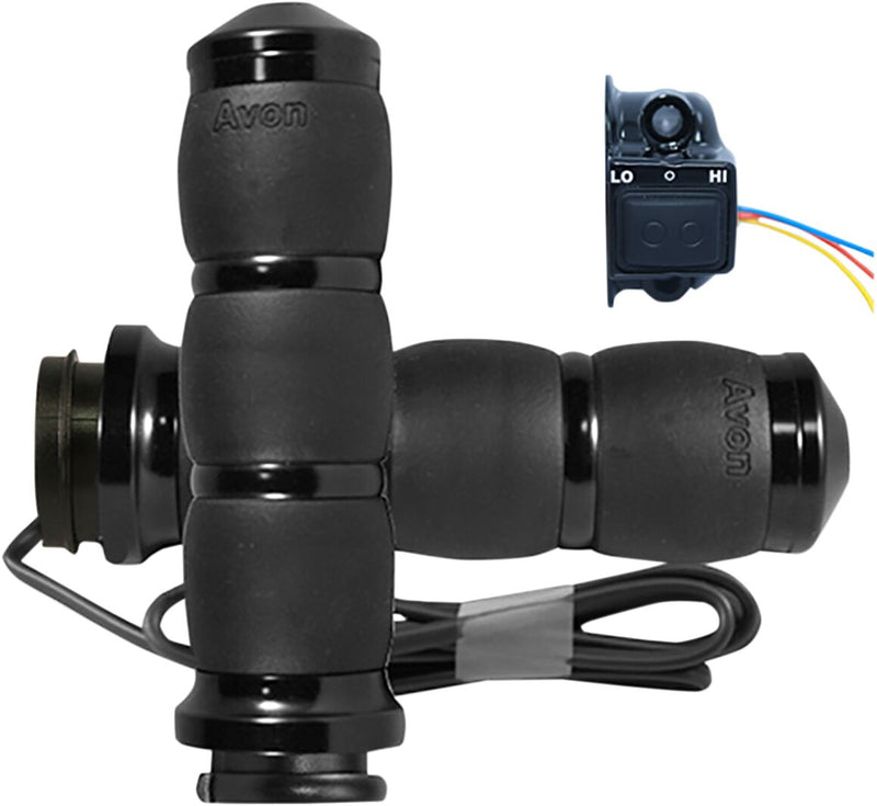 Heated Grips Anodized / Black For Harley Davidson FLDE 1750 ABS 2018-20 - 25.4 MM