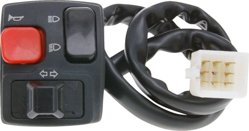 Switch Assembly Left Hand Indicator / High / Low Beam / Horn Black For Aprilia RX 50