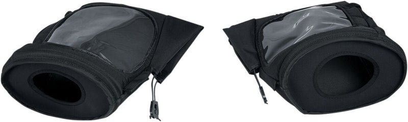 Snowmobile Muffs With Window Black / Flat - 22 MM