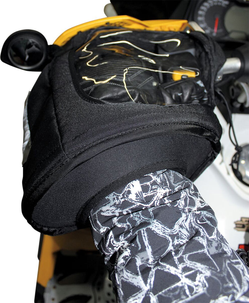 Snowmobile Muffs With Window Black / Flat - 22 MM