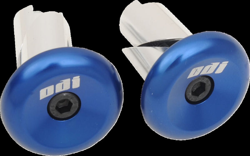 Aluminum Handlebar End Plug Anodized/Blue