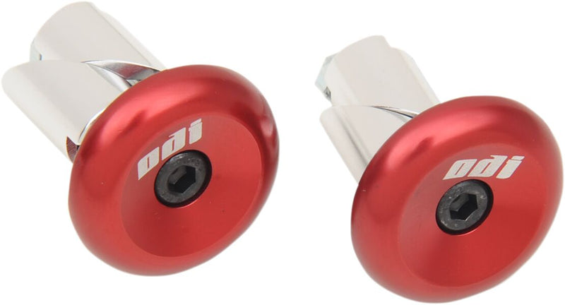 Aluminum Handlebar End Plug Anodized / Red