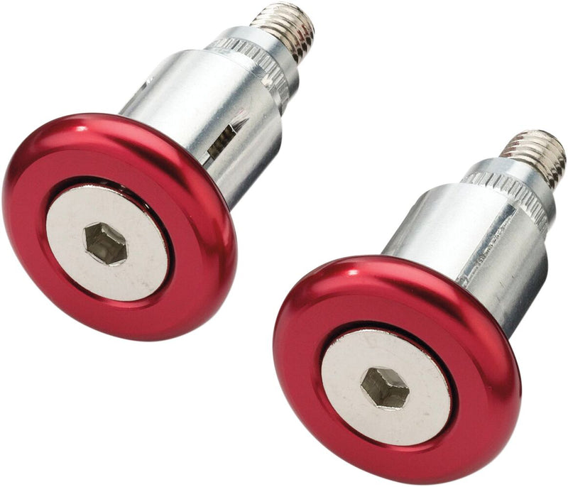 Handlebar Ends Polished / Red - 22 MM