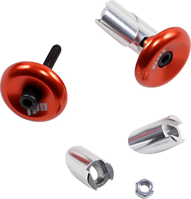 Aluminum Handlebar End Plug Anodized / Orange