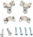 1-1/8" Mount Clamps For Aluminum Handguards Polished / Silver