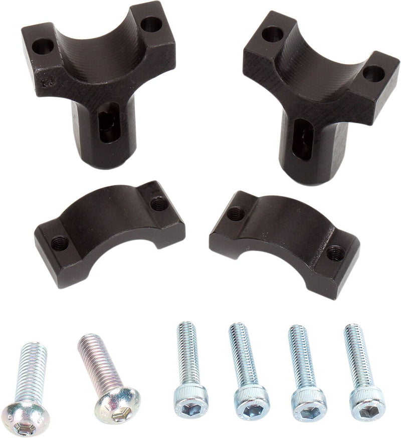 1-1/8" Mount Clamps For Aluminum Handguards Black / Polished