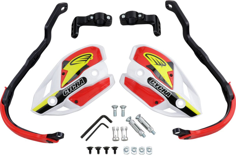 Ultra Probend CRM Wrap Around Handguards1-1/8" Handlebars Red / White - 28.6 MM