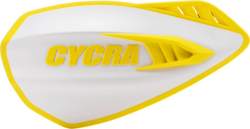 Cyclone Handguards Flat / White / Yellow - 22 MM