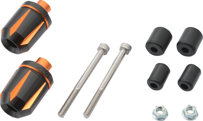 "TKM-2" Handlebar End Black / Orange - 14 MM - 19 MM