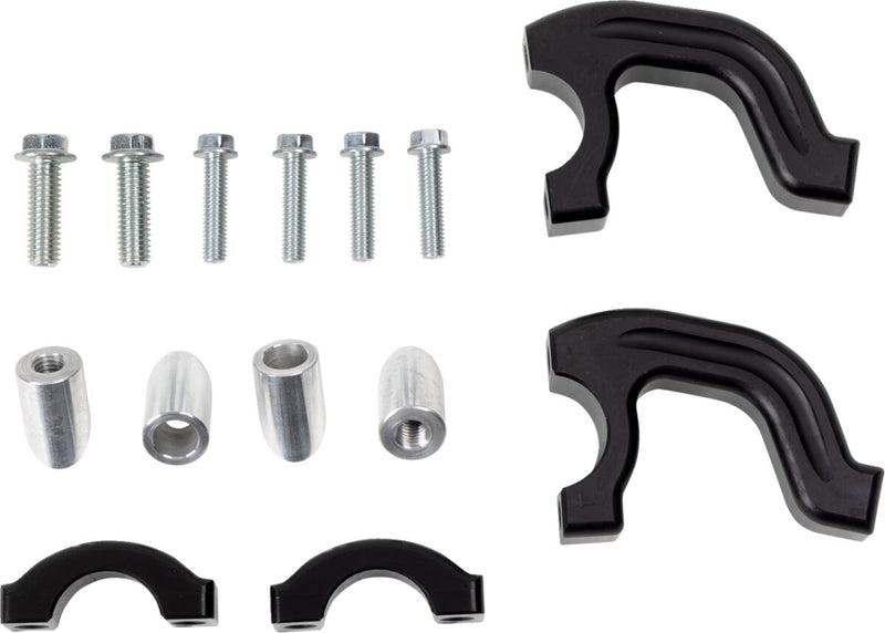 Evo 2 Black Debris Deflectors With Tapered Clamp Set Black For Yamaha WR 250 F 2020-2026