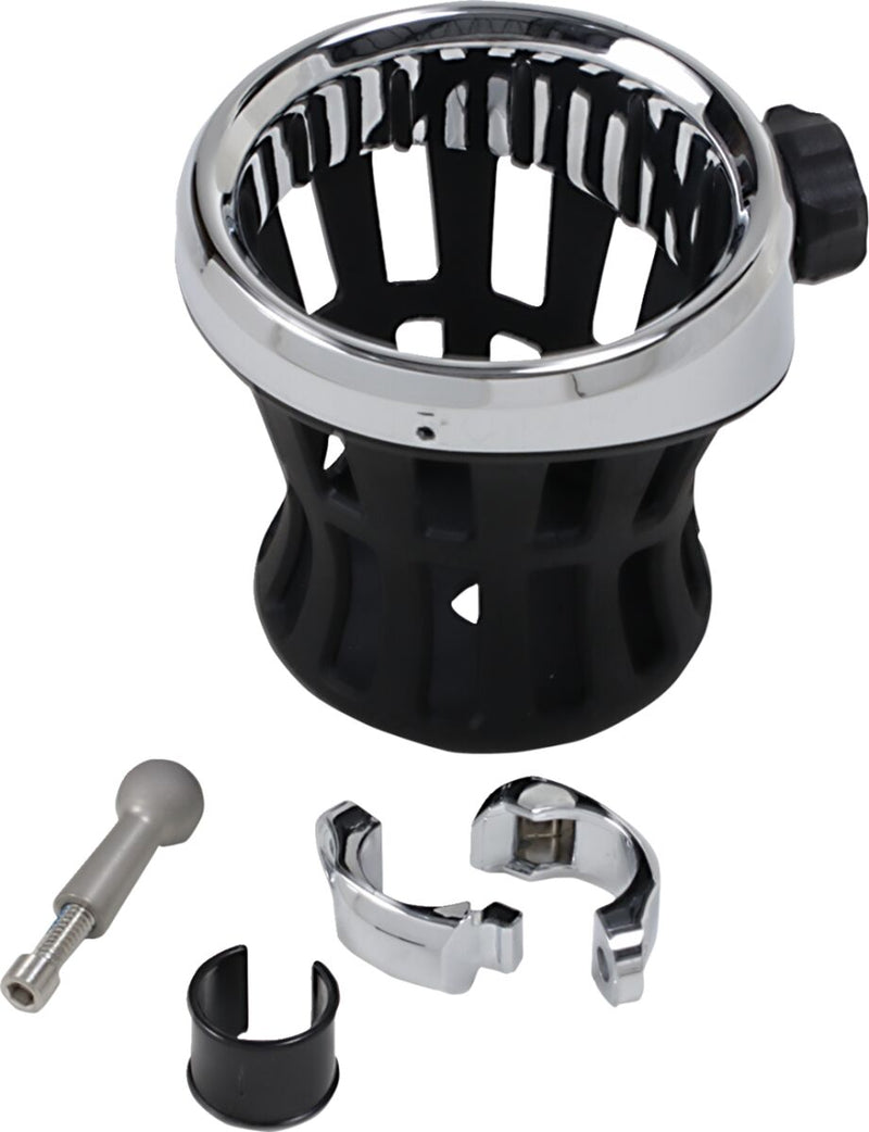Drink Holder Black / Chrome - 22 MM