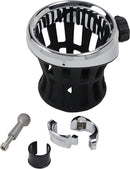 Drink Holder Black / Chrome - 22 MM