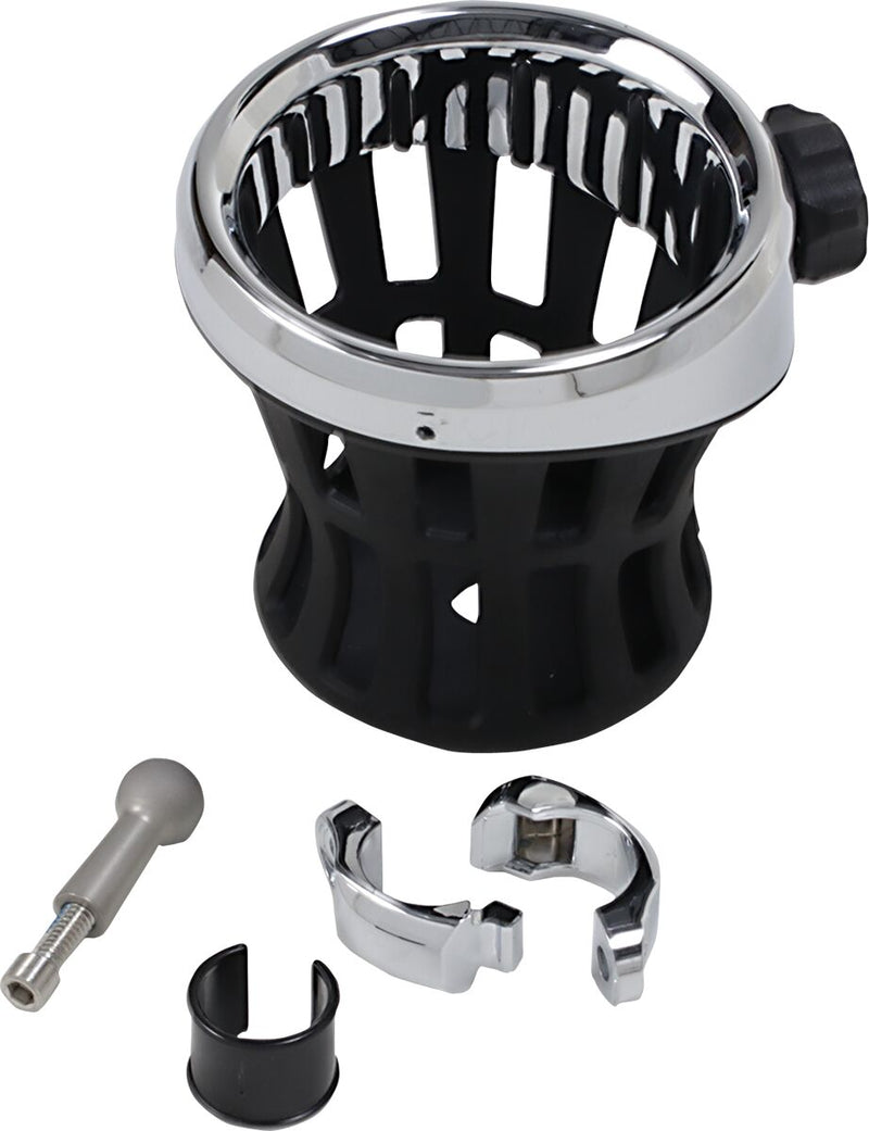 Drink Holder Black / Chrome - 22 MM