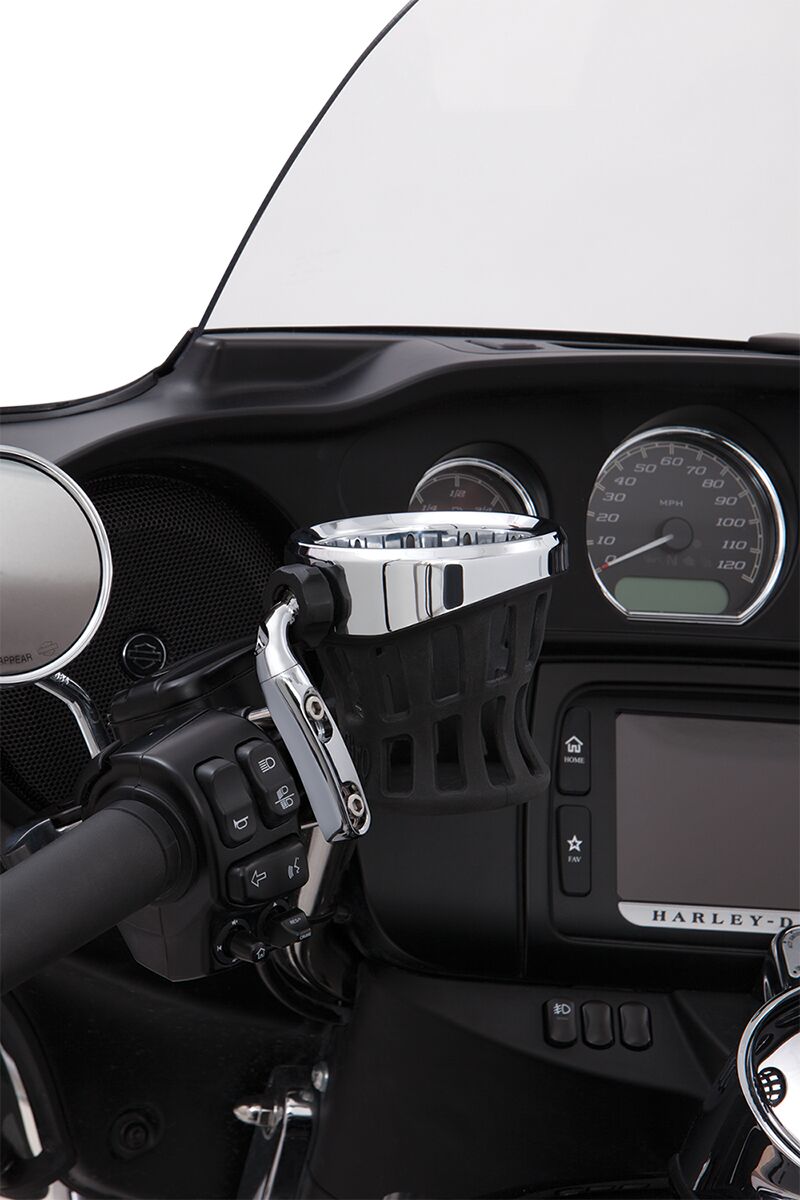 Drink Holder Black / Chrome - 22 MM